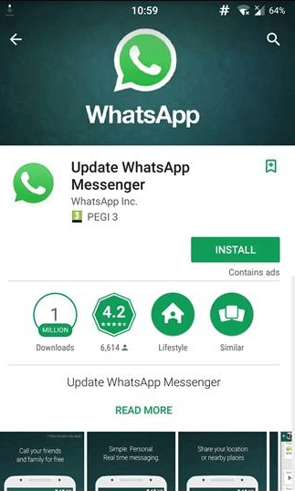 Fake Whatsapp install millions
