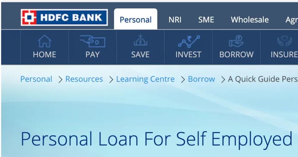 Personal Loan For Self Employed 